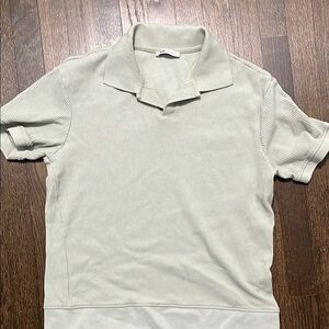 Zara Light Gray Polo Shirt